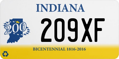 IN license plate 209XF
