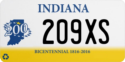 IN license plate 209XS