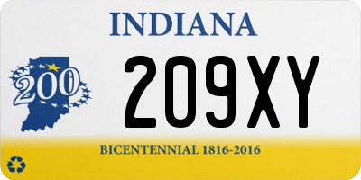 IN license plate 209XY