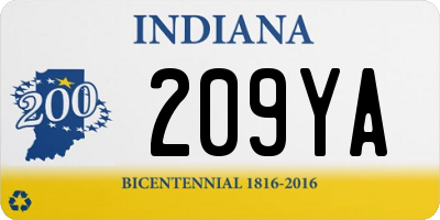 IN license plate 209YA