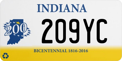 IN license plate 209YC