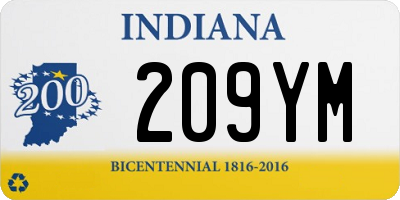 IN license plate 209YM