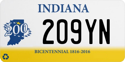 IN license plate 209YN