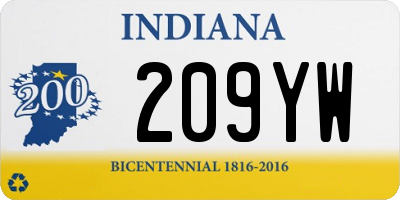 IN license plate 209YW