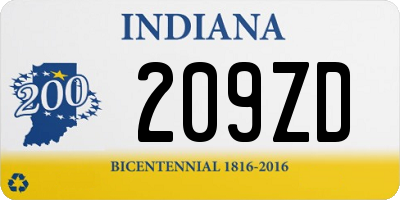 IN license plate 209ZD