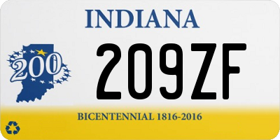 IN license plate 209ZF