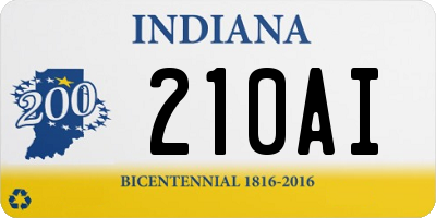 IN license plate 210AI