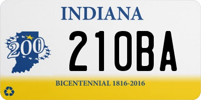 IN license plate 210BA