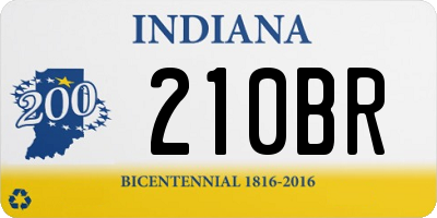 IN license plate 210BR