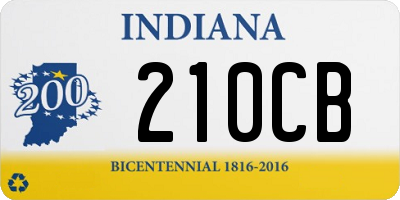 IN license plate 210CB