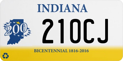 IN license plate 210CJ