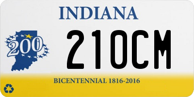 IN license plate 210CM