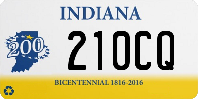 IN license plate 210CQ