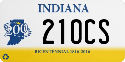 IN license plate 210CS