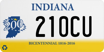 IN license plate 210CU