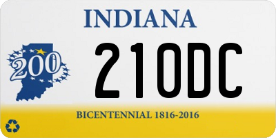 IN license plate 210DC