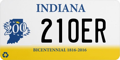 IN license plate 210ER