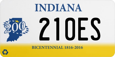 IN license plate 210ES