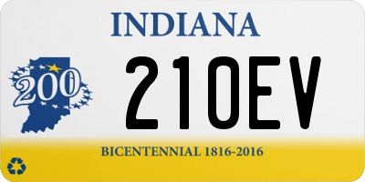 IN license plate 210EV