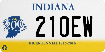 IN license plate 210EW