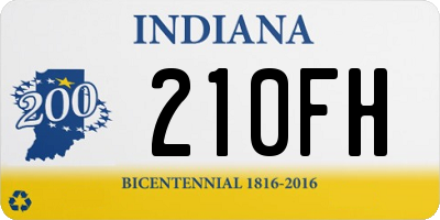 IN license plate 210FH