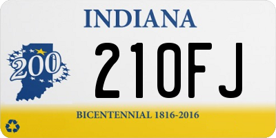 IN license plate 210FJ