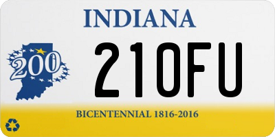 IN license plate 210FU