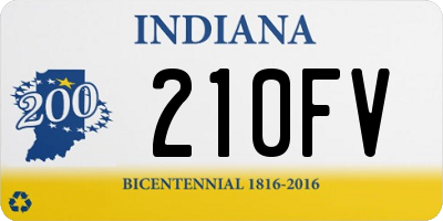 IN license plate 210FV