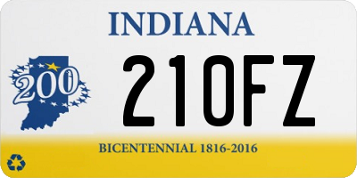 IN license plate 210FZ