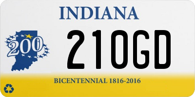 IN license plate 210GD