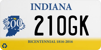 IN license plate 210GK