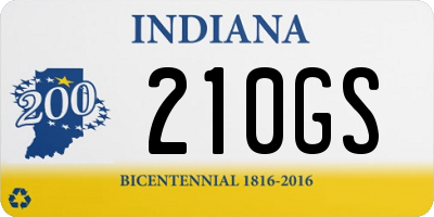 IN license plate 210GS