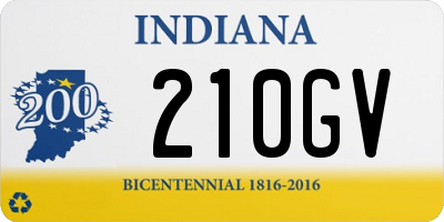 IN license plate 210GV