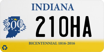 IN license plate 210HA