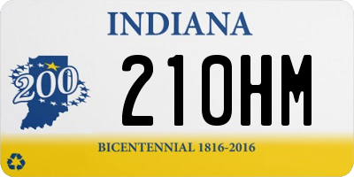 IN license plate 210HM