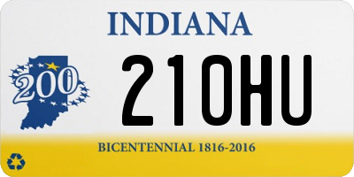 IN license plate 210HU