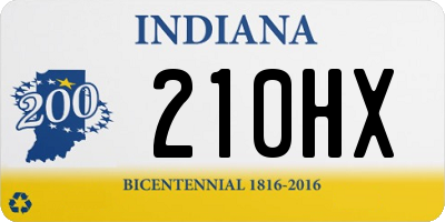 IN license plate 210HX