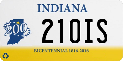 IN license plate 210IS