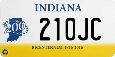 IN license plate 210JC