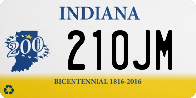 IN license plate 210JM