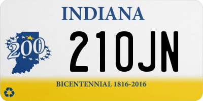 IN license plate 210JN