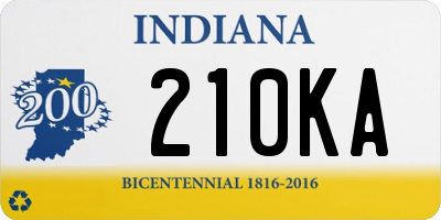 IN license plate 210KA