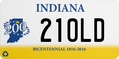 IN license plate 210LD