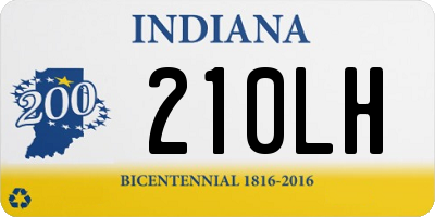 IN license plate 210LH