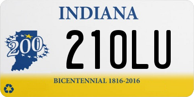 IN license plate 210LU