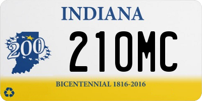 IN license plate 210MC