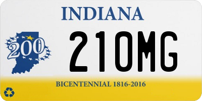 IN license plate 210MG