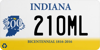 IN license plate 210ML