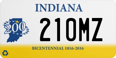 IN license plate 210MZ
