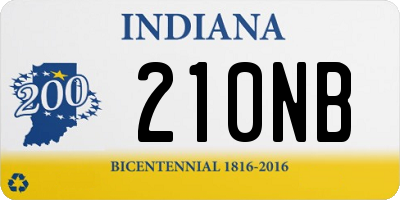 IN license plate 210NB